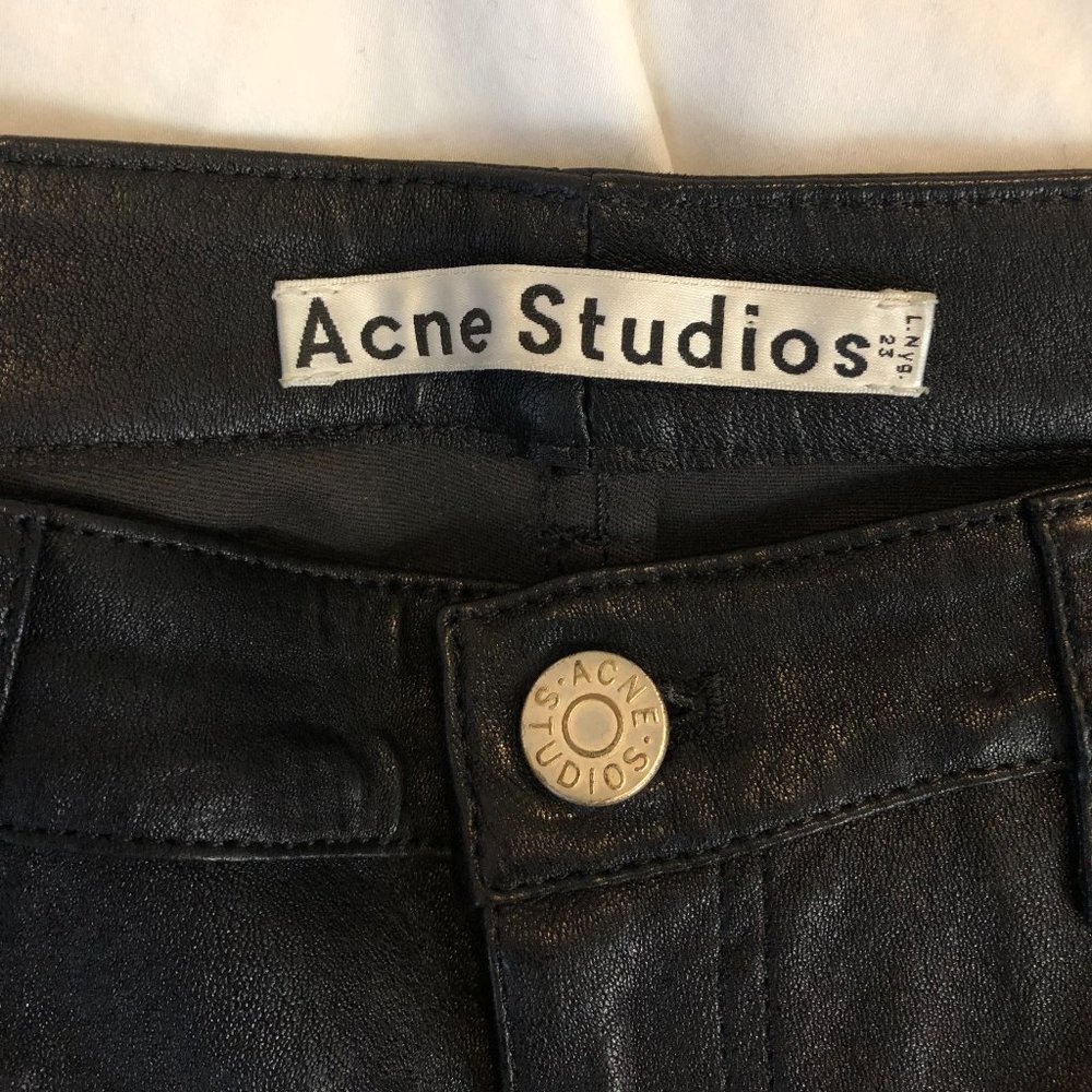 Acne leather pants, black